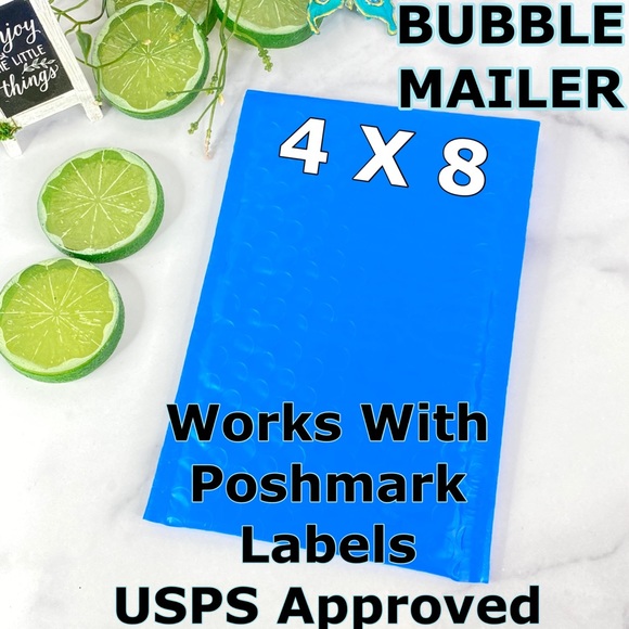 CLEARANCE 24 Blue 4X8 Bubble Mailers - Picture 3 of 8